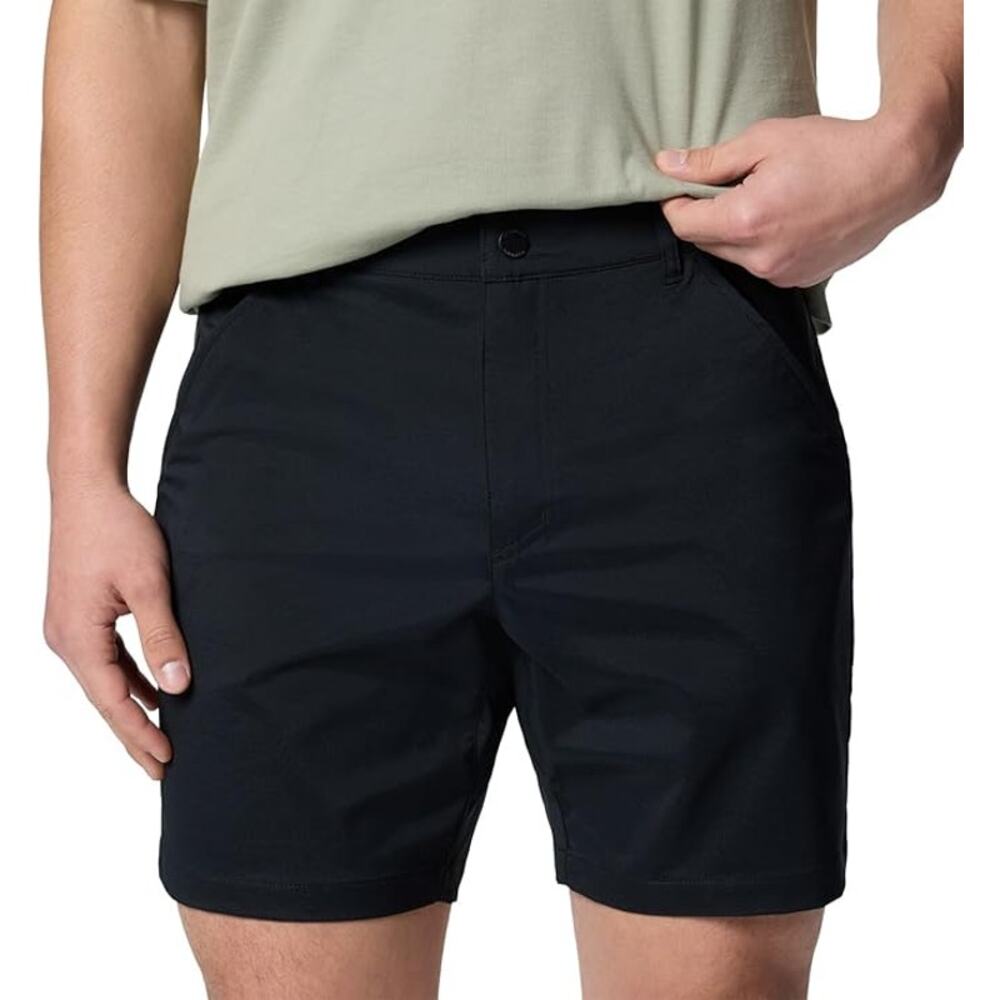 Mens COLUMBIA Sage Peak Chino 7" Black Shorts | Size 42 | NEW